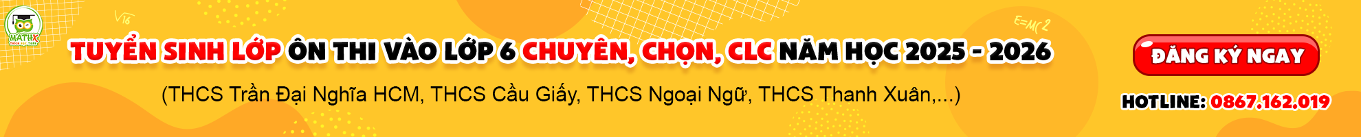 Đăng ký ôn thi lớp 6